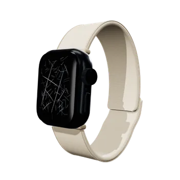 Karcos Apple Watch illusztráció világos bézs szövetszíjjal